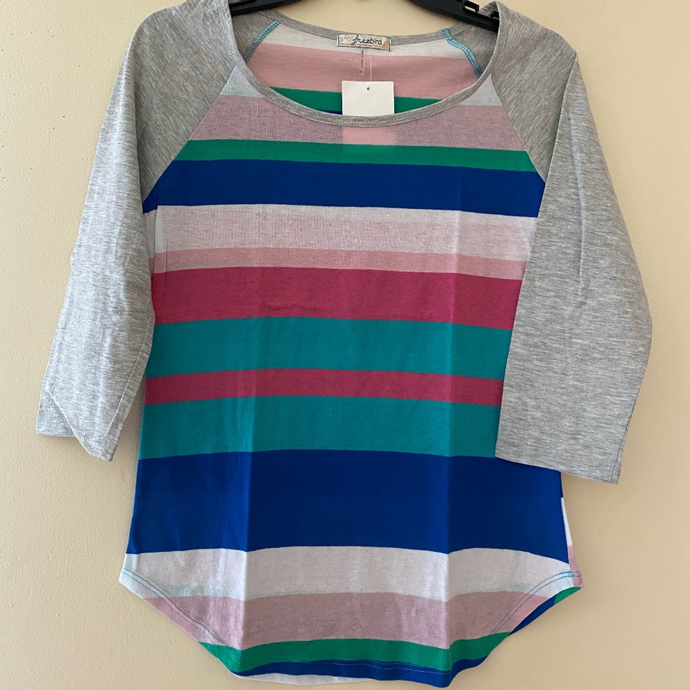 Colorful Striped Long Sleeve Tee